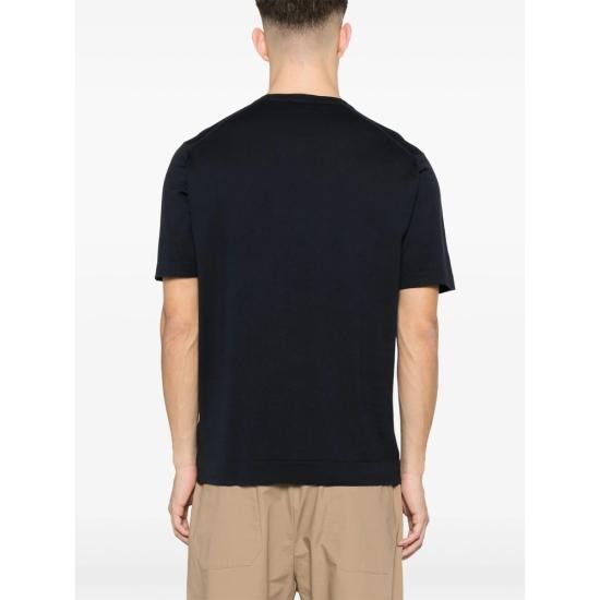 John Smedley JOHN SMEDLEY Men T-Shirts LORCA NAVY BLUE Size US XXL / EU 58 / 5 - 3 Thumbnail