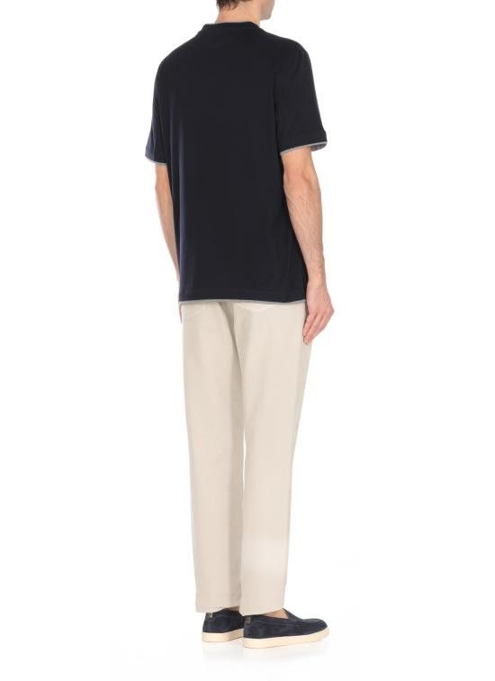 Brunello Cucinelli BRUNELLO CUCINELLI Men T-Shirts M0B137427G CD325 Blue Size US L / EU 52-54 / 3 - 4 Thumbnail