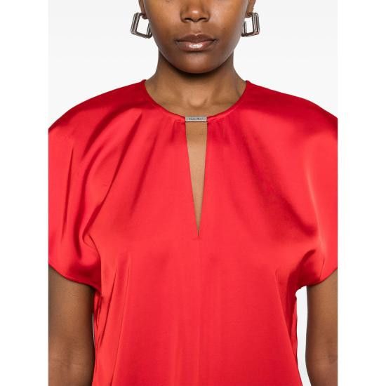 Calvin Klein CALVIN KLEIN Women Blouses K20K208191 BLACK RED Size S / US 4 / IT 40 - 3 Thumbnail