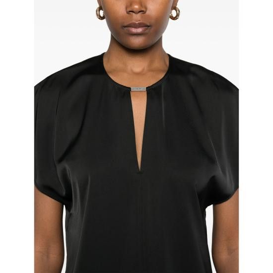 Calvin Klein CALVIN KLEIN Women Blouses K20K208191 GOJIB BLACK Size S / US 4 / IT 40 - 2 Thumbnail