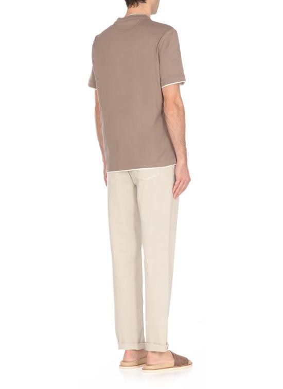 Brunello Cucinelli BRUNELLO CUCINELLI Men T-Shirts M0B137427 C0C13 Brown Size US S / EU 44-46 / 1 - 4 Thumbnail