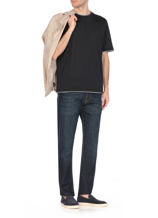 Brunello Cucinelli BRUNELLO CUCINELLI Men Sweater MD8217427 CW893 Blue Size US S / EU 44-46 / 1 - 2 Thumbnail