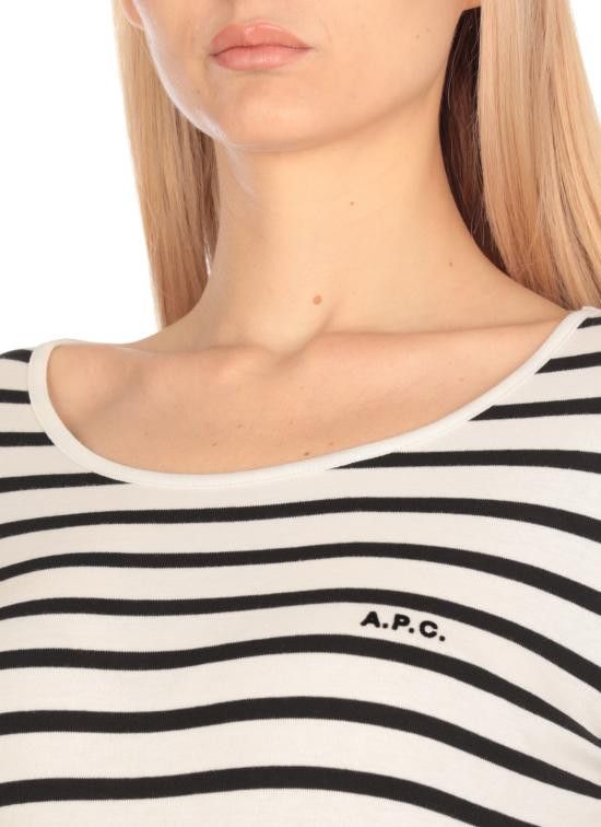 A.P.C. A.P.C. Women Sweater COHCA F26373 TAT White Size L / US 10 / IT 46 - 5 Thumbnail