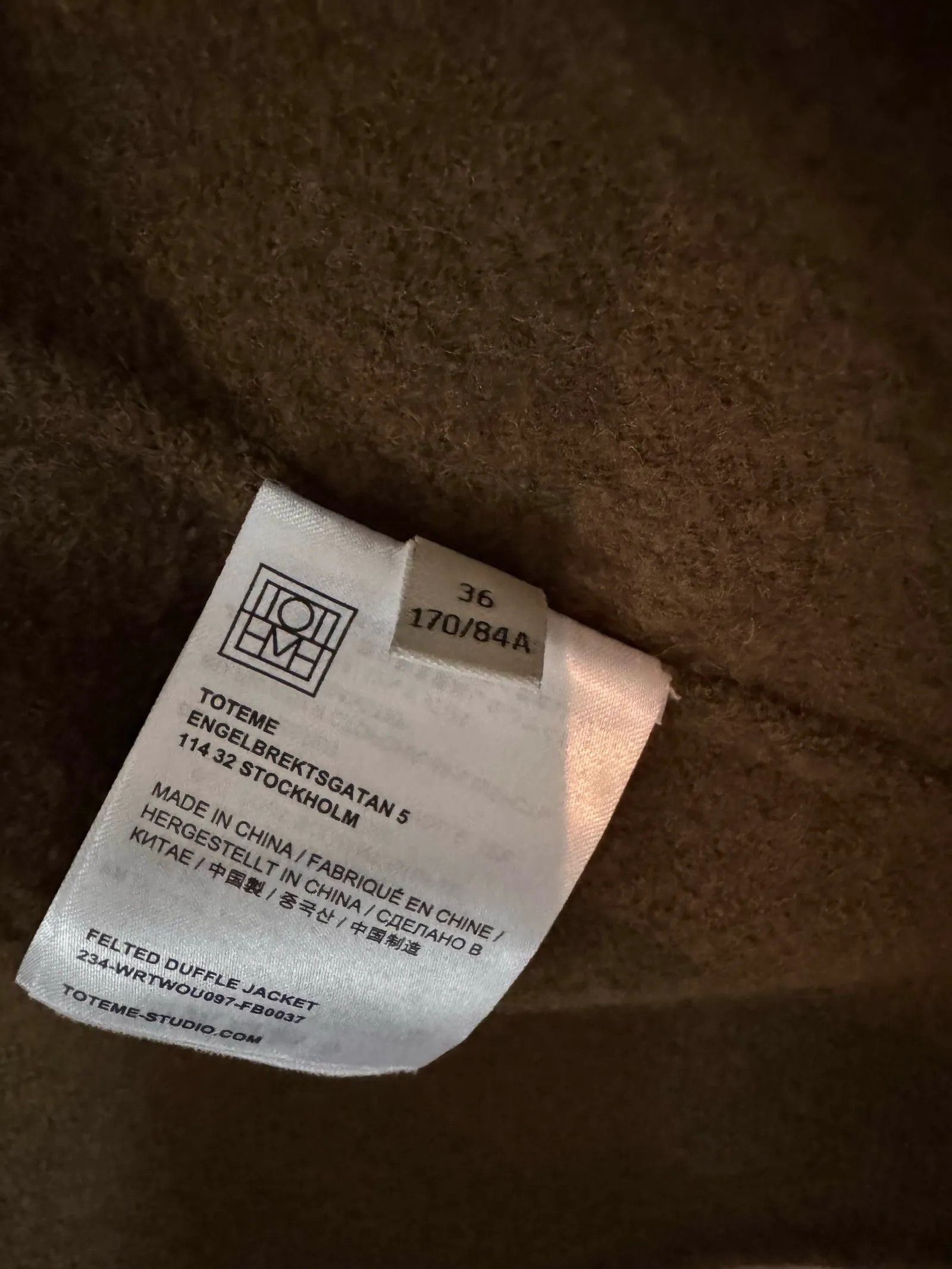 Toteme Toteme Felted duffle jacket Jacket Size XS / US 0-2 / IT 36-38 - 4 Thumbnail