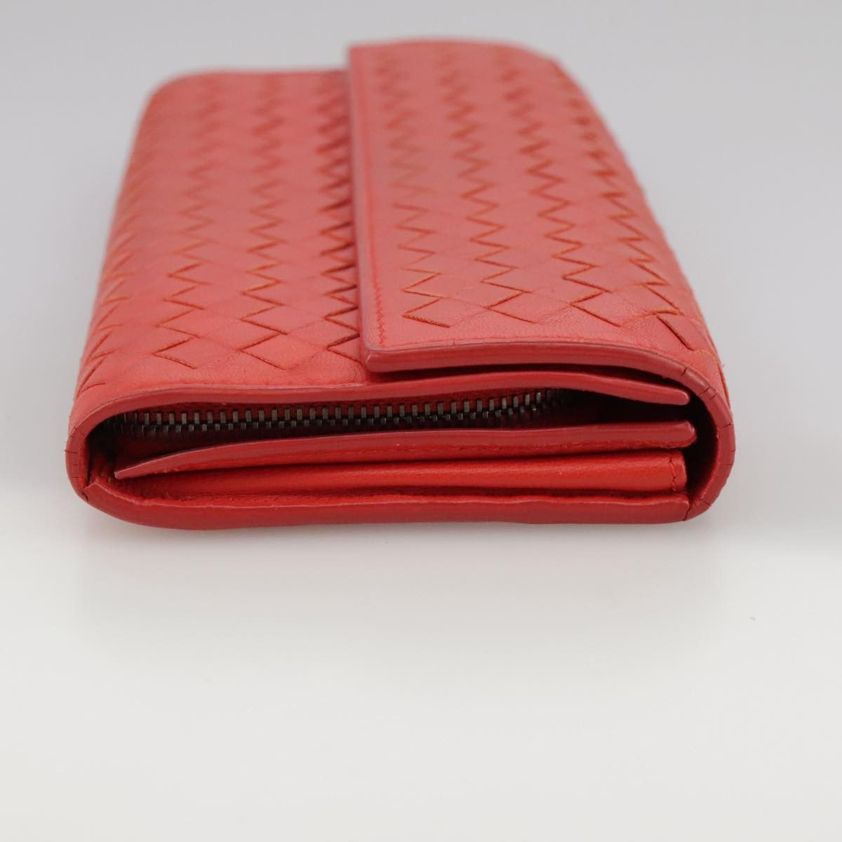 Bottega Veneta Intrecciato Red Leather Wallet (Pre-Owned) Size ONE SIZE - 4 Thumbnail