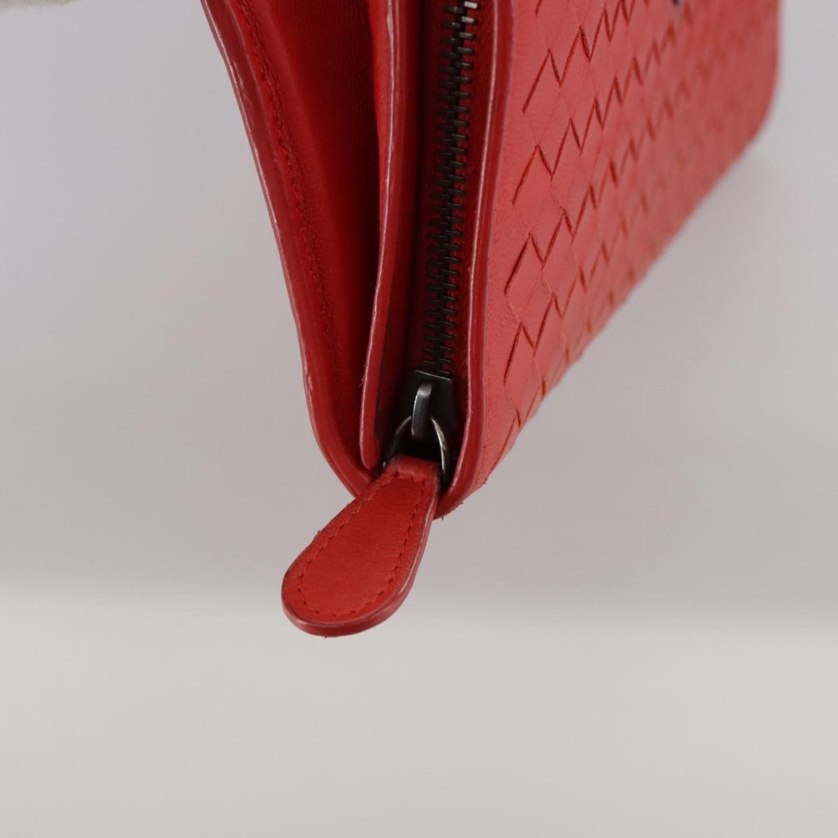 Bottega Veneta Intrecciato Red Leather Wallet (Pre-Owned) Size ONE SIZE - 10 Thumbnail