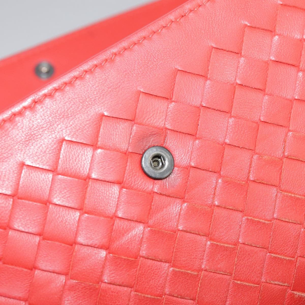 Bottega Veneta Intrecciato Red Leather Wallet (Pre-Owned) Size ONE SIZE - 11 Thumbnail