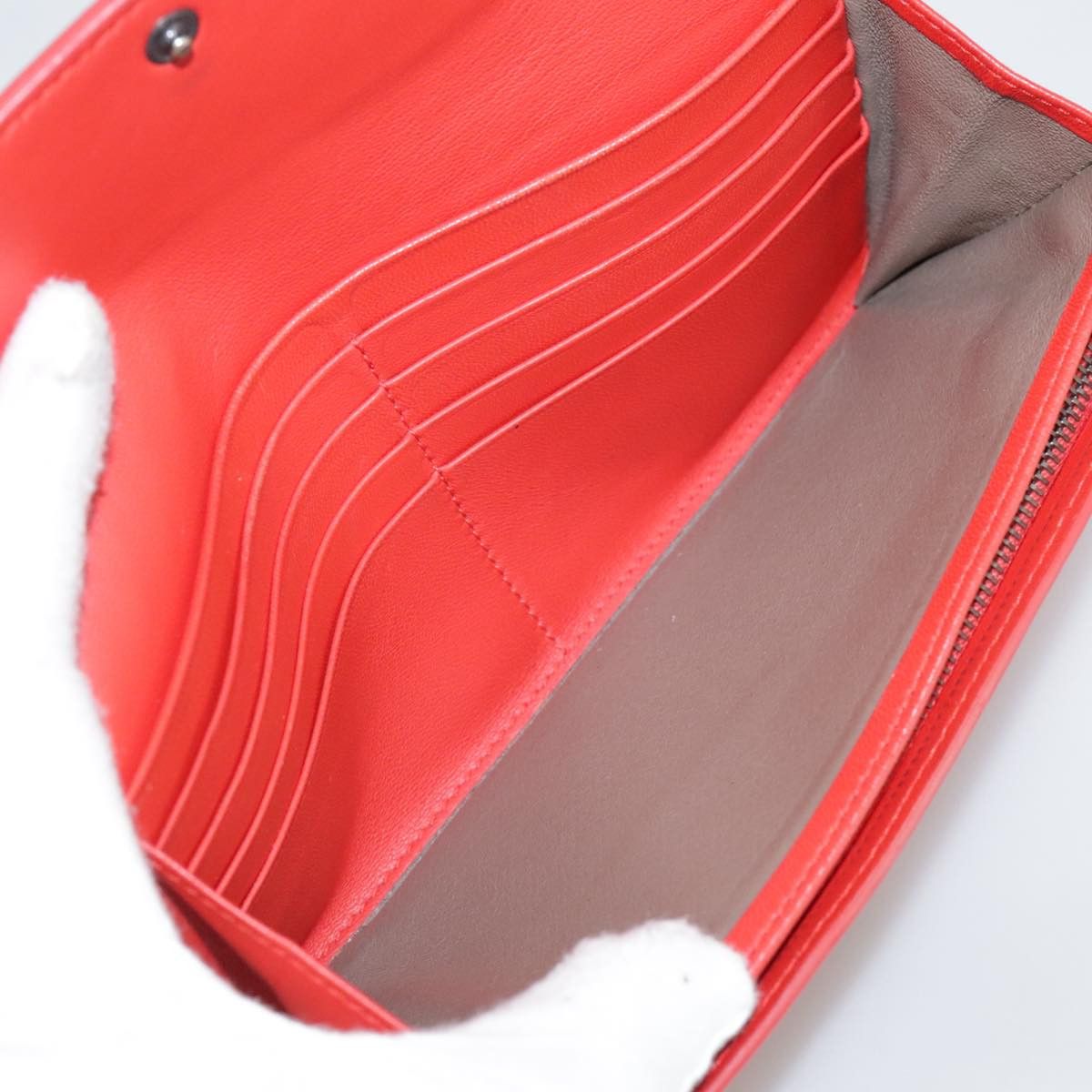 Bottega Veneta Intrecciato Red Leather Wallet (Pre-Owned) Size ONE SIZE - 14 Thumbnail