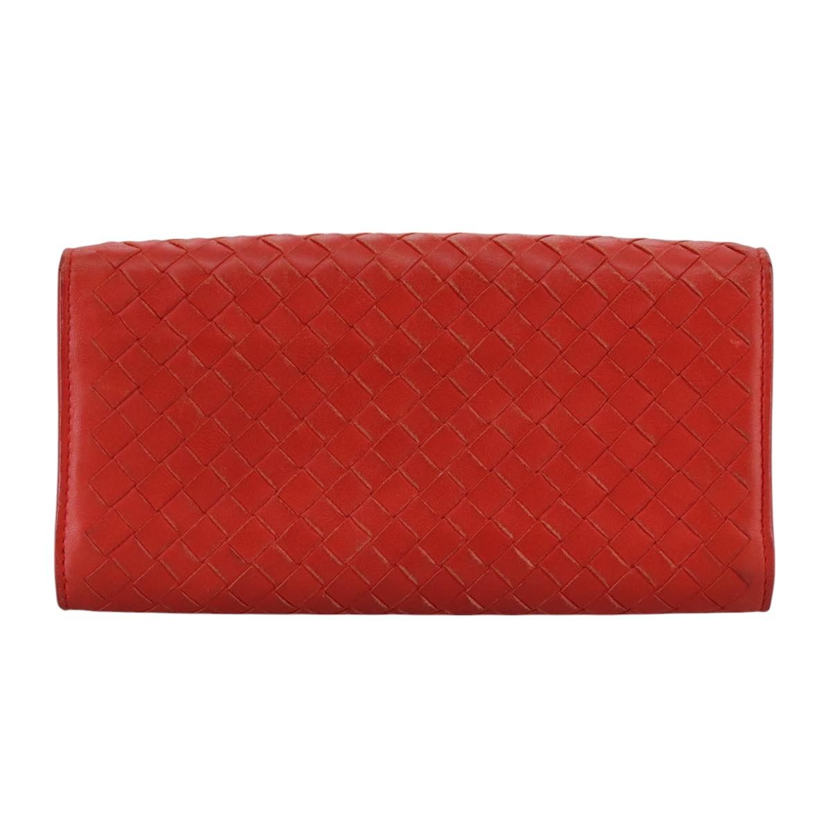 Bottega Veneta Intrecciato Red Leather Wallet (Pre-Owned) Size ONE SIZE - 2 Thumbnail