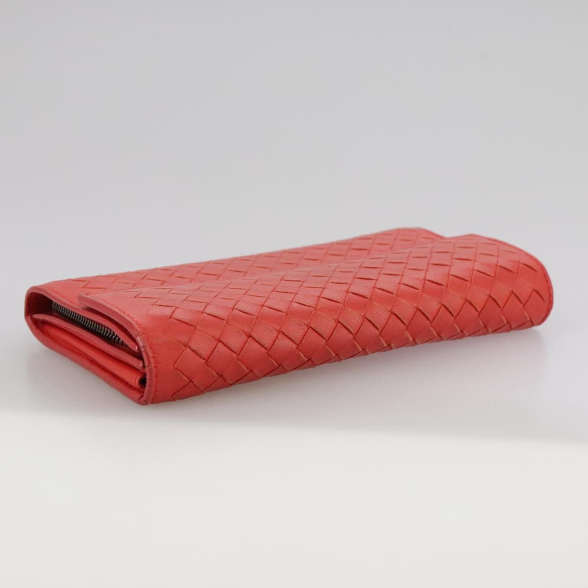 Bottega Veneta Intrecciato Red Leather Wallet (Pre-Owned) Size ONE SIZE - 5 Thumbnail