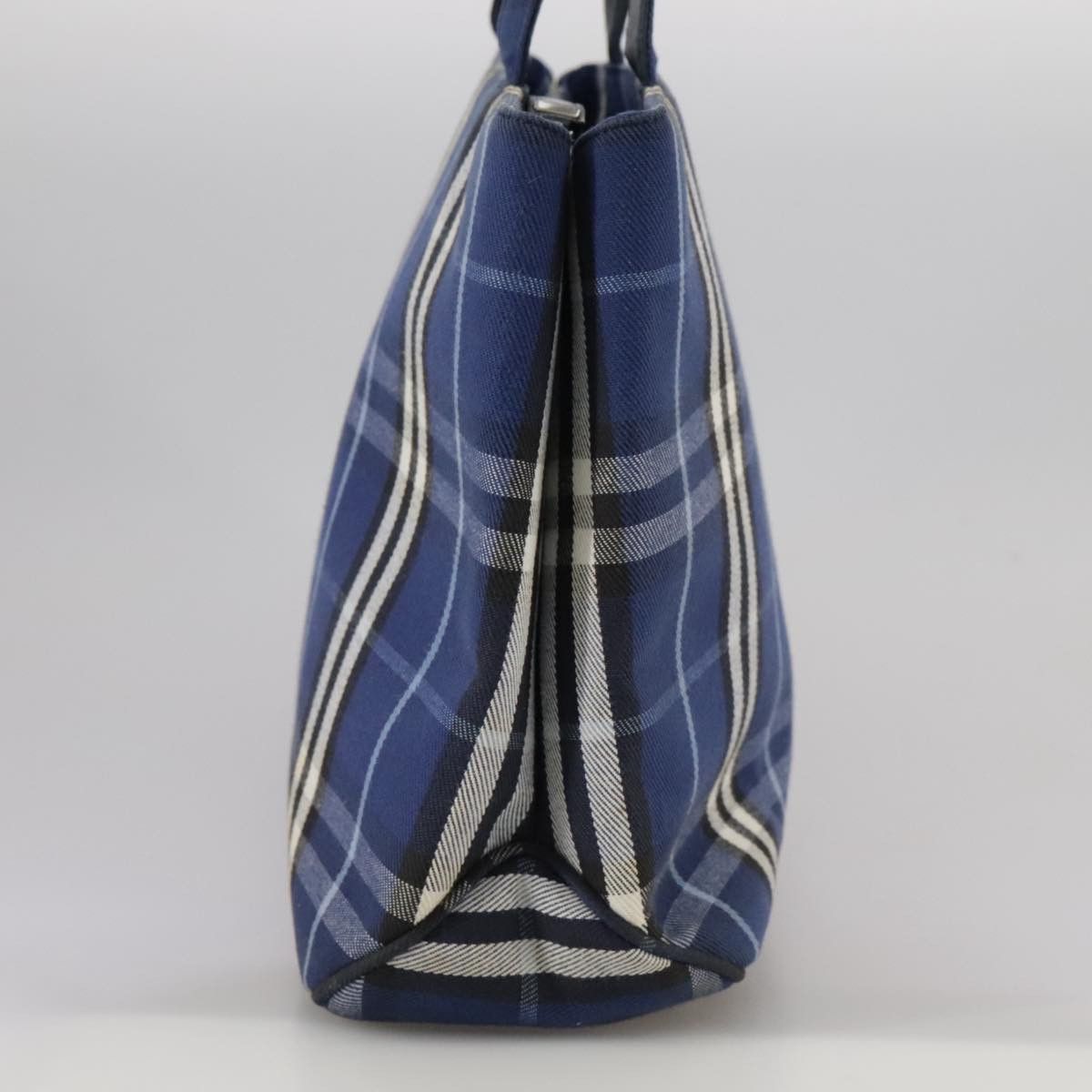 Burberry Nova Check Blue Canvas Handbag (Pre-Owned) Size ONE SIZE - 3 Thumbnail