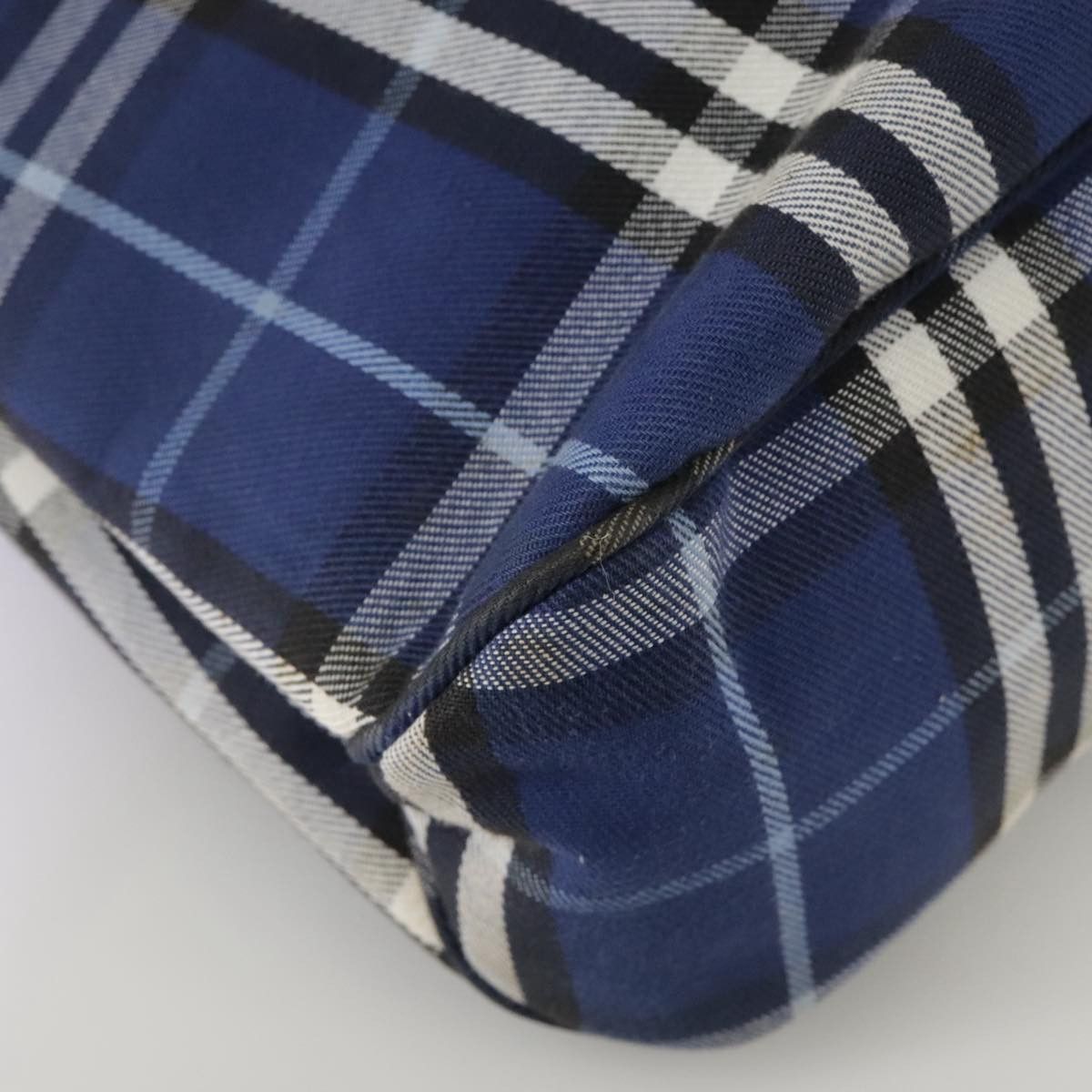Burberry Nova Check Blue Canvas Handbag (Pre-Owned) Size ONE SIZE - 7 Thumbnail