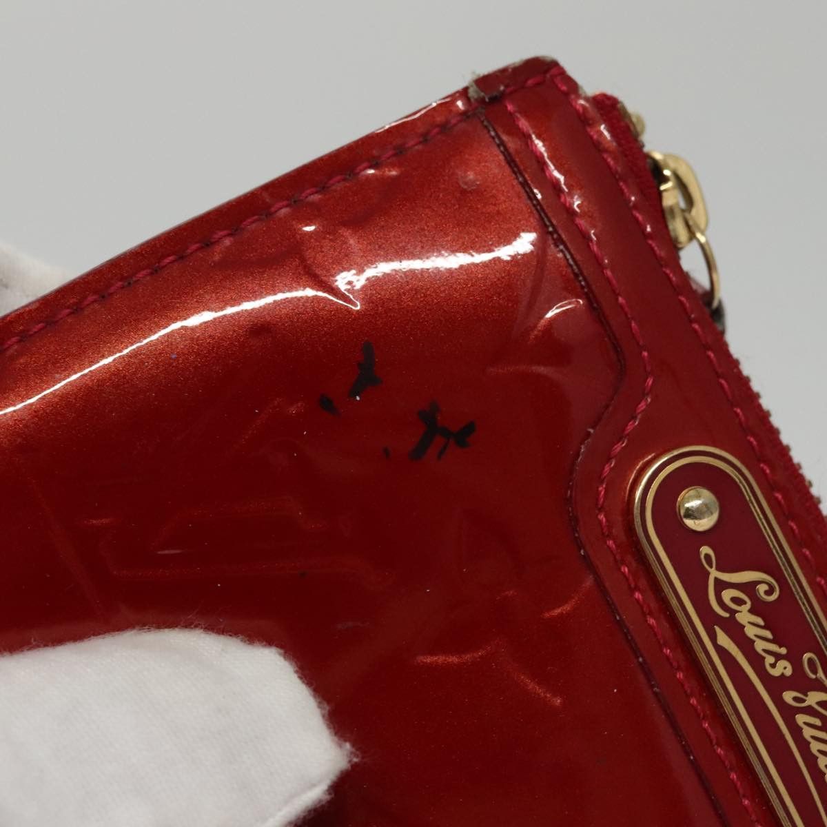 Louis Vuitton Pochette Clés Red Patent Leather Wallet (Pre-Owned) Size ONE SIZE - 9 Thumbnail