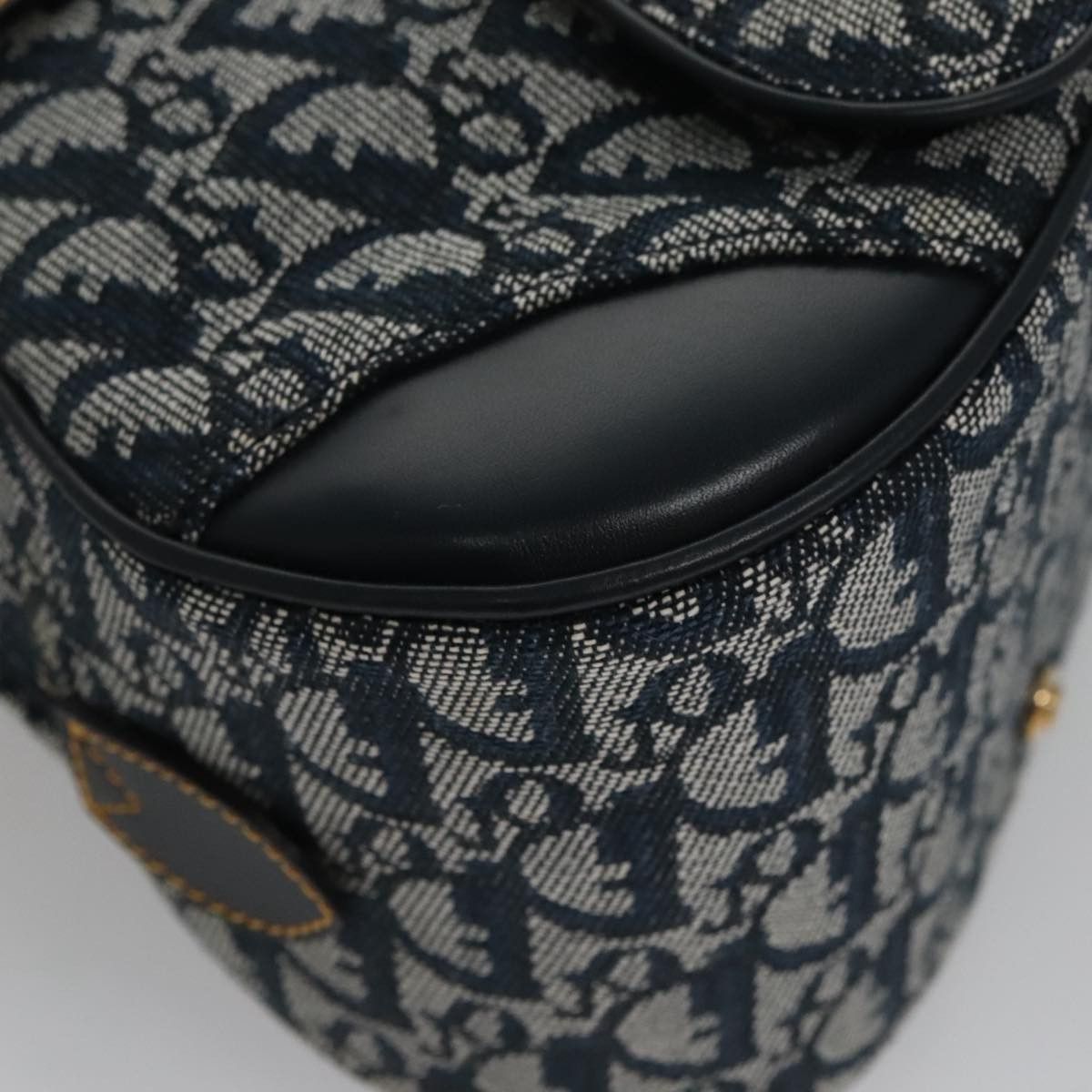 Dior Double Saddle Navy Canvas Handbag (Pre-Owned) Size ONE SIZE - 9 Thumbnail