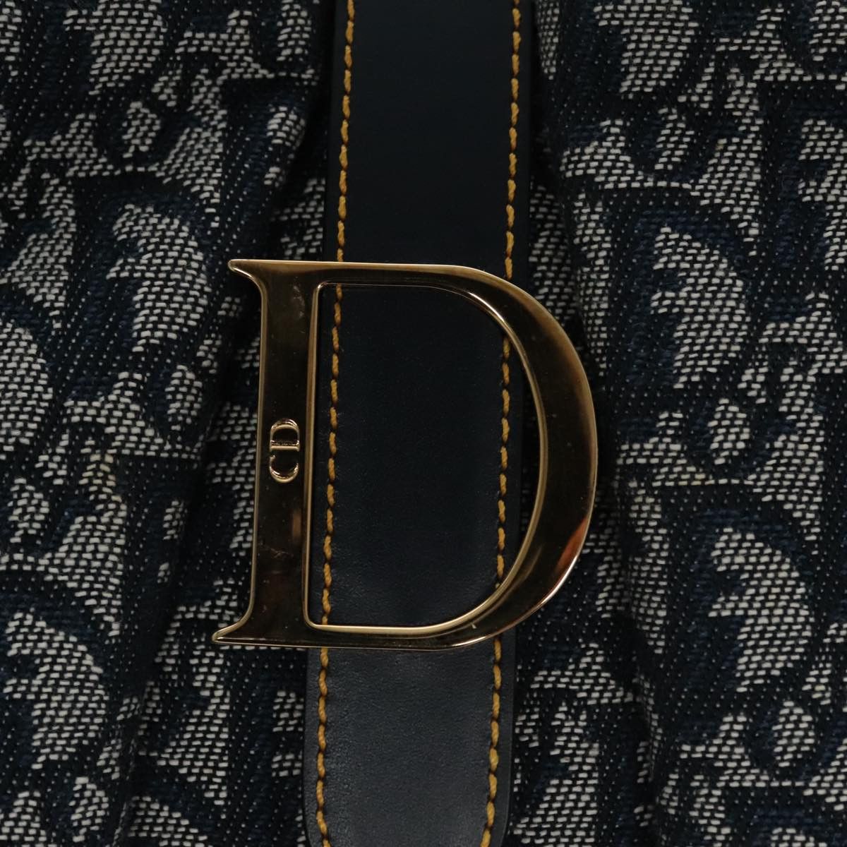 Dior Double Saddle Navy Canvas Handbag (Pre-Owned) Size ONE SIZE - 13 Thumbnail