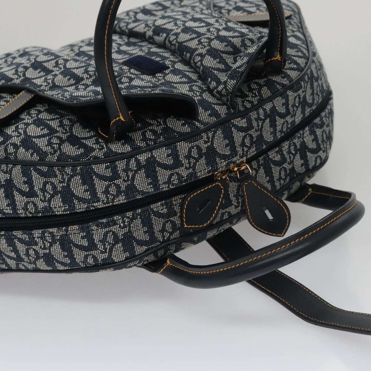 Dior Double Saddle Navy Canvas Handbag (Pre-Owned) Size ONE SIZE - 18 Thumbnail