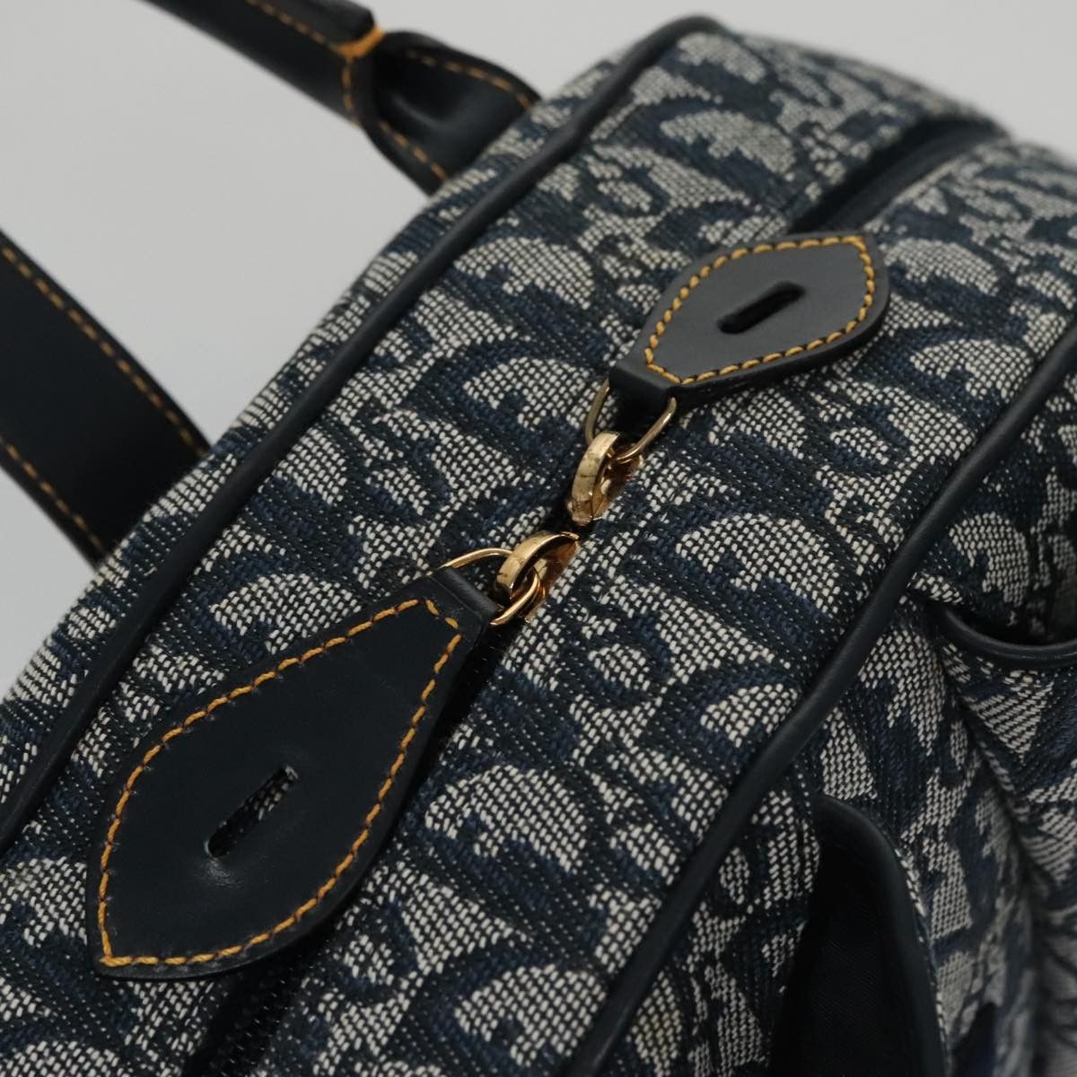 Dior Double Saddle Navy Canvas Handbag (Pre-Owned) Size ONE SIZE - 11 Thumbnail