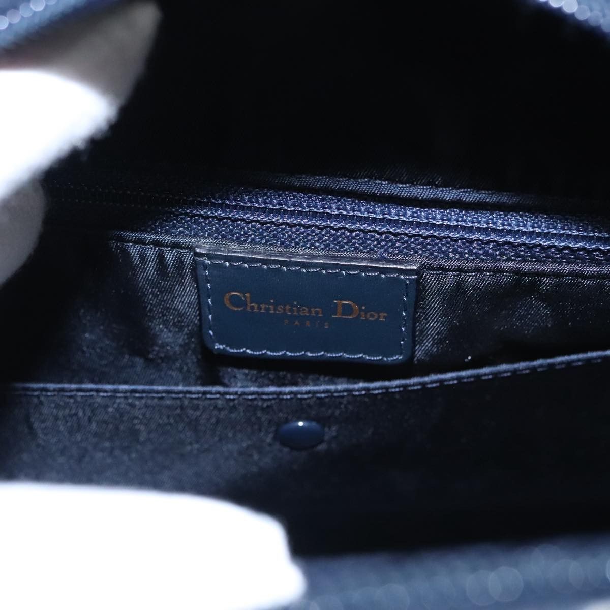 Dior Double Saddle Navy Canvas Handbag (Pre-Owned) Size ONE SIZE - 15 Thumbnail