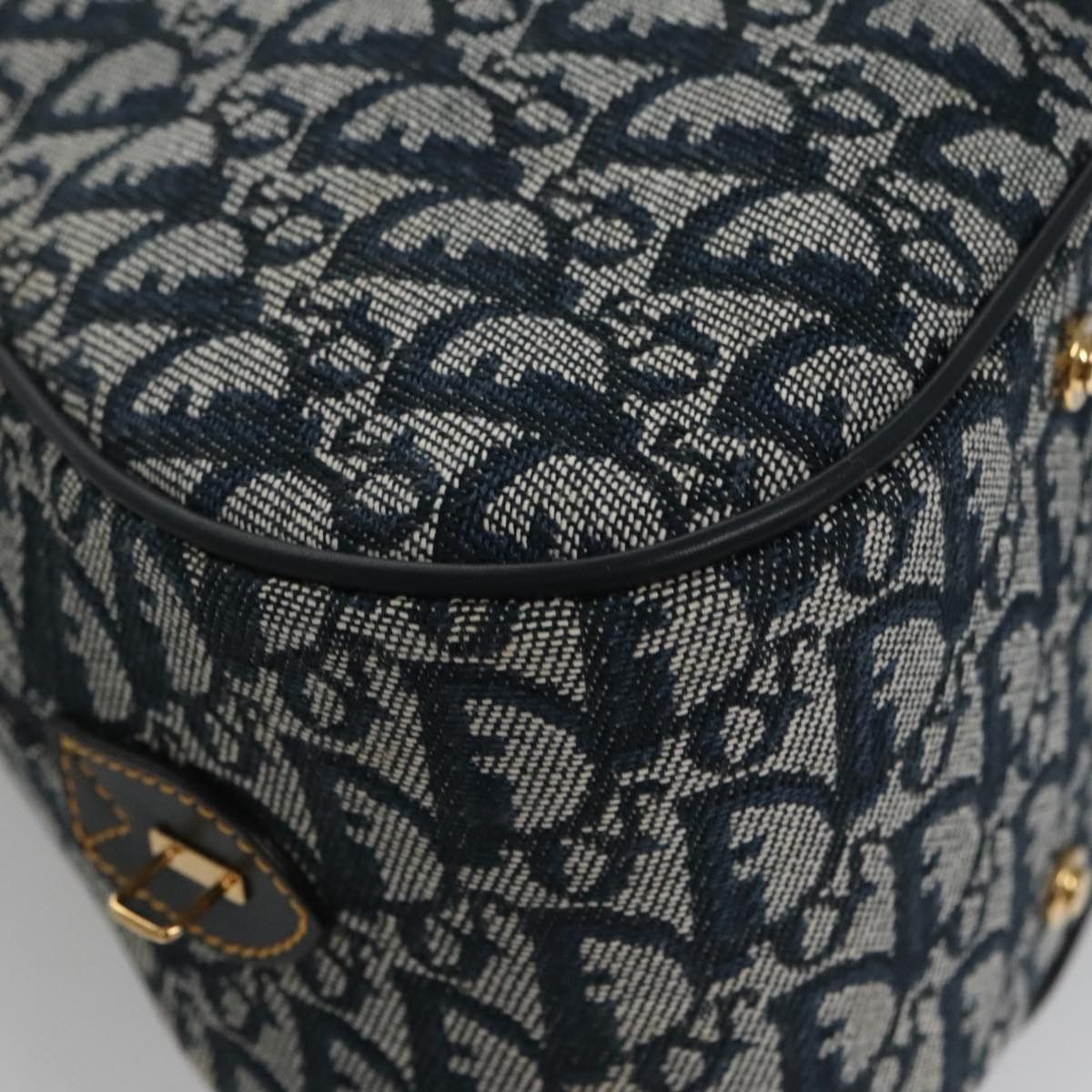 Dior Double Saddle Navy Canvas Handbag (Pre-Owned) Size ONE SIZE - 7 Thumbnail