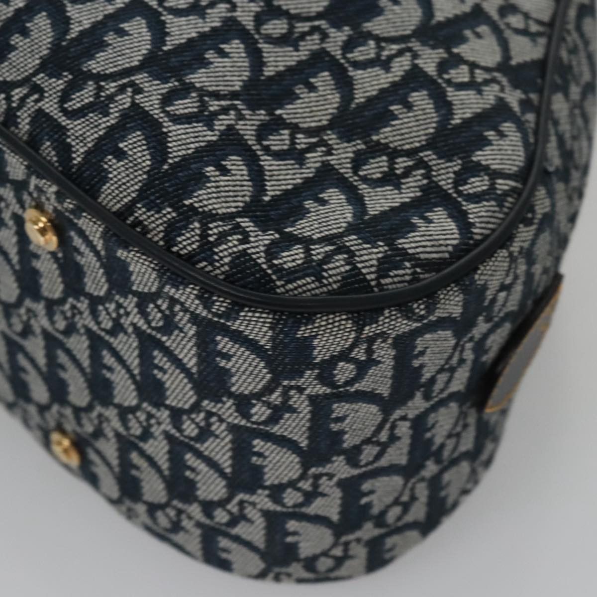 Dior Double Saddle Navy Canvas Handbag (Pre-Owned) Size ONE SIZE - 8 Thumbnail