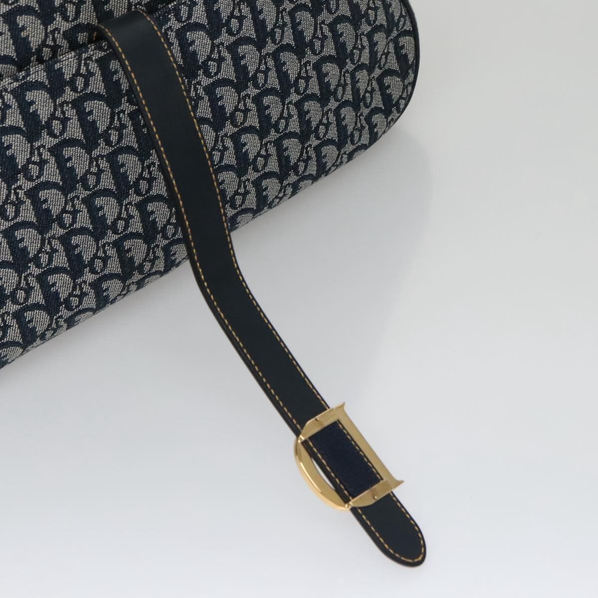 Dior Double Saddle Navy Canvas Handbag (Pre-Owned) Size ONE SIZE - 20 Thumbnail
