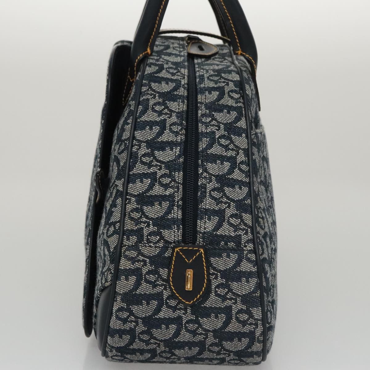 Dior Double Saddle Navy Canvas Handbag (Pre-Owned) Size ONE SIZE - 3 Thumbnail