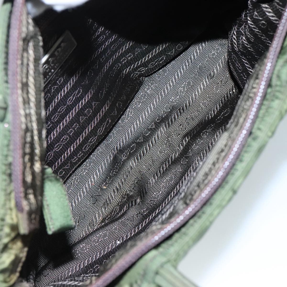 Prada Khaki Synthetic Handbag (Pre-Owned) Size ONE SIZE - 12 Thumbnail