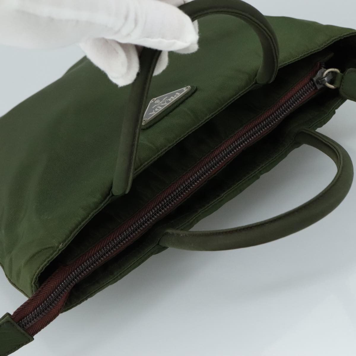 Prada Khaki Synthetic Handbag (Pre-Owned) Size ONE SIZE - 17 Thumbnail