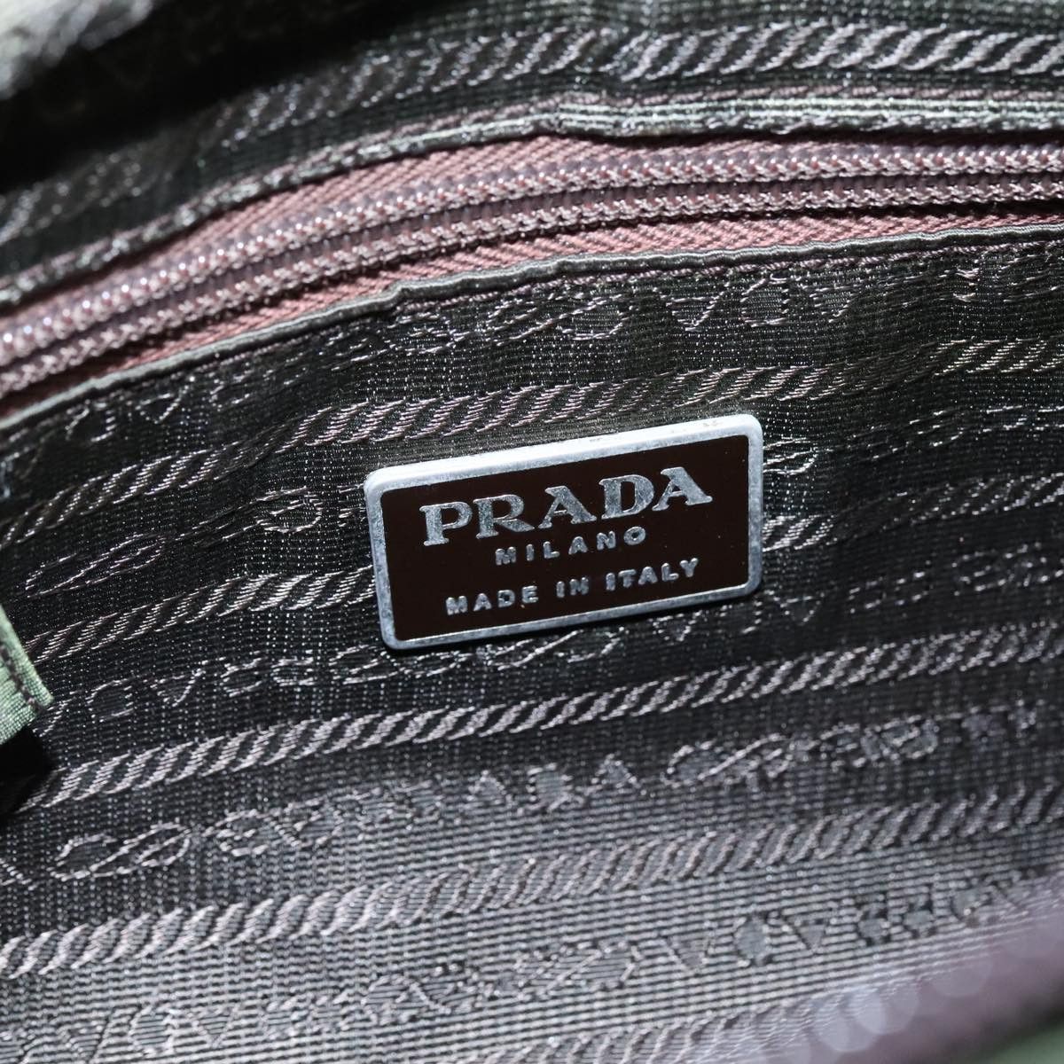 Prada Khaki Synthetic Handbag (Pre-Owned) Size ONE SIZE - 14 Thumbnail