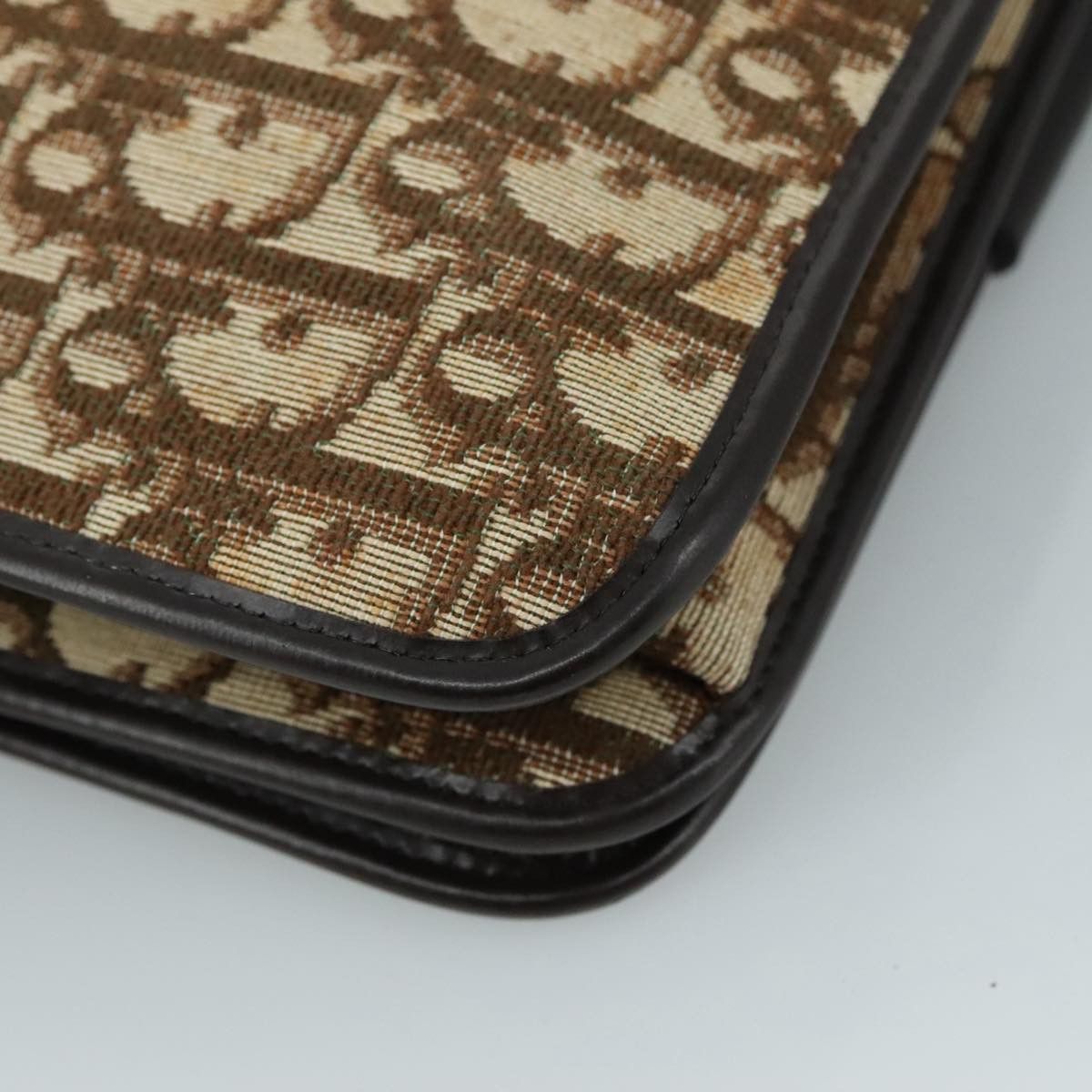 Dior Trotter Brown Canvas Clutch Bag (Pre-Owned) Size ONE SIZE - 8 Thumbnail