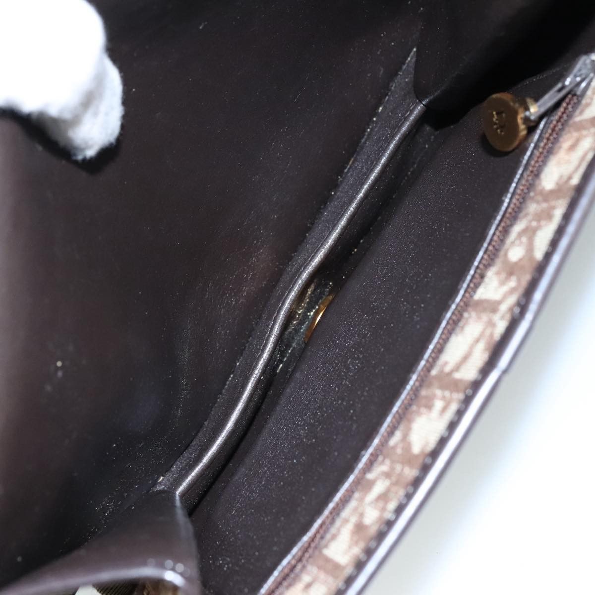 Dior Trotter Brown Canvas Clutch Bag (Pre-Owned) Size ONE SIZE - 10 Thumbnail
