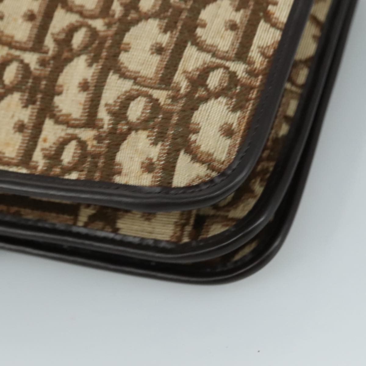 Dior Trotter Brown Canvas Clutch Bag (Pre-Owned) Size ONE SIZE - 7 Thumbnail