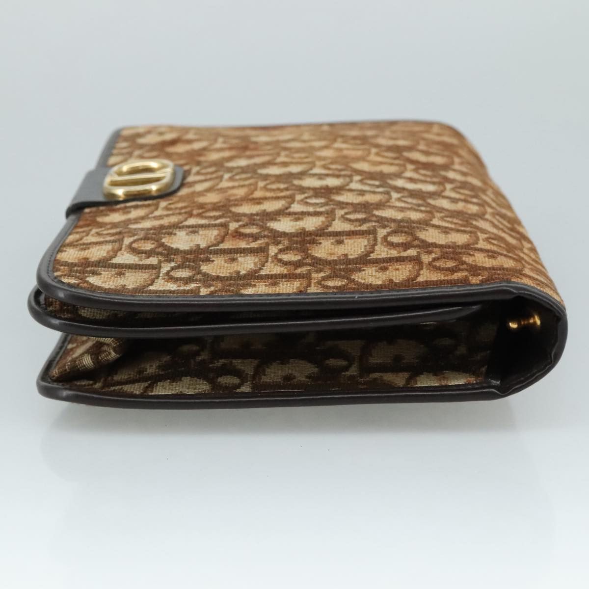 Dior Trotter Brown Canvas Clutch Bag (Pre-Owned) Size ONE SIZE - 3 Thumbnail