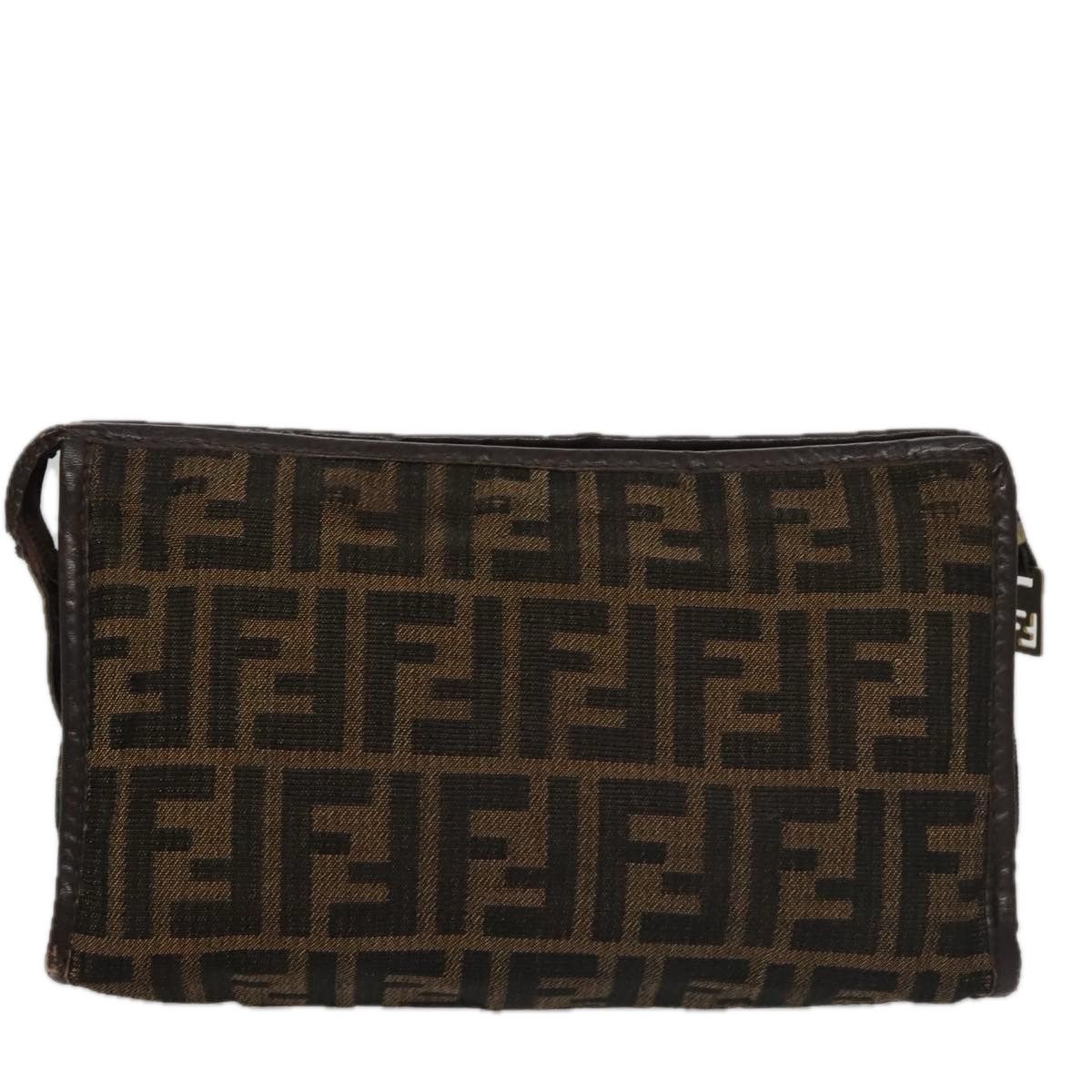 Fendi Zucca Brown Canvas Clutch Bag (Pre-Owned) Size ONE SIZE - 2 Thumbnail