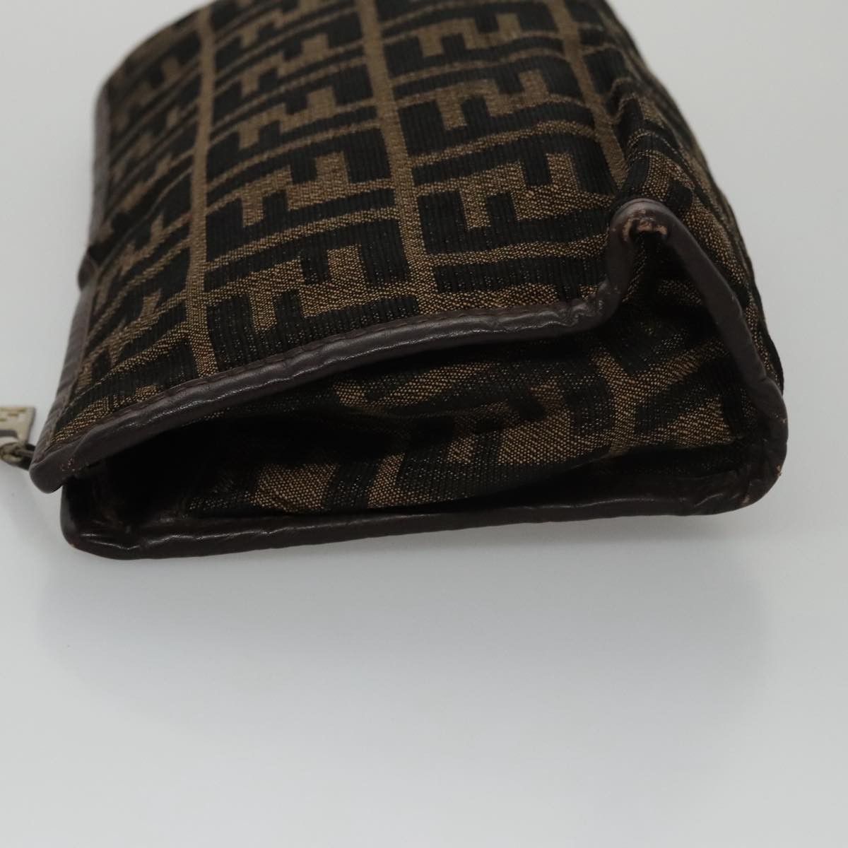 Fendi Zucca Brown Canvas Clutch Bag (Pre-Owned) Size ONE SIZE - 4 Thumbnail