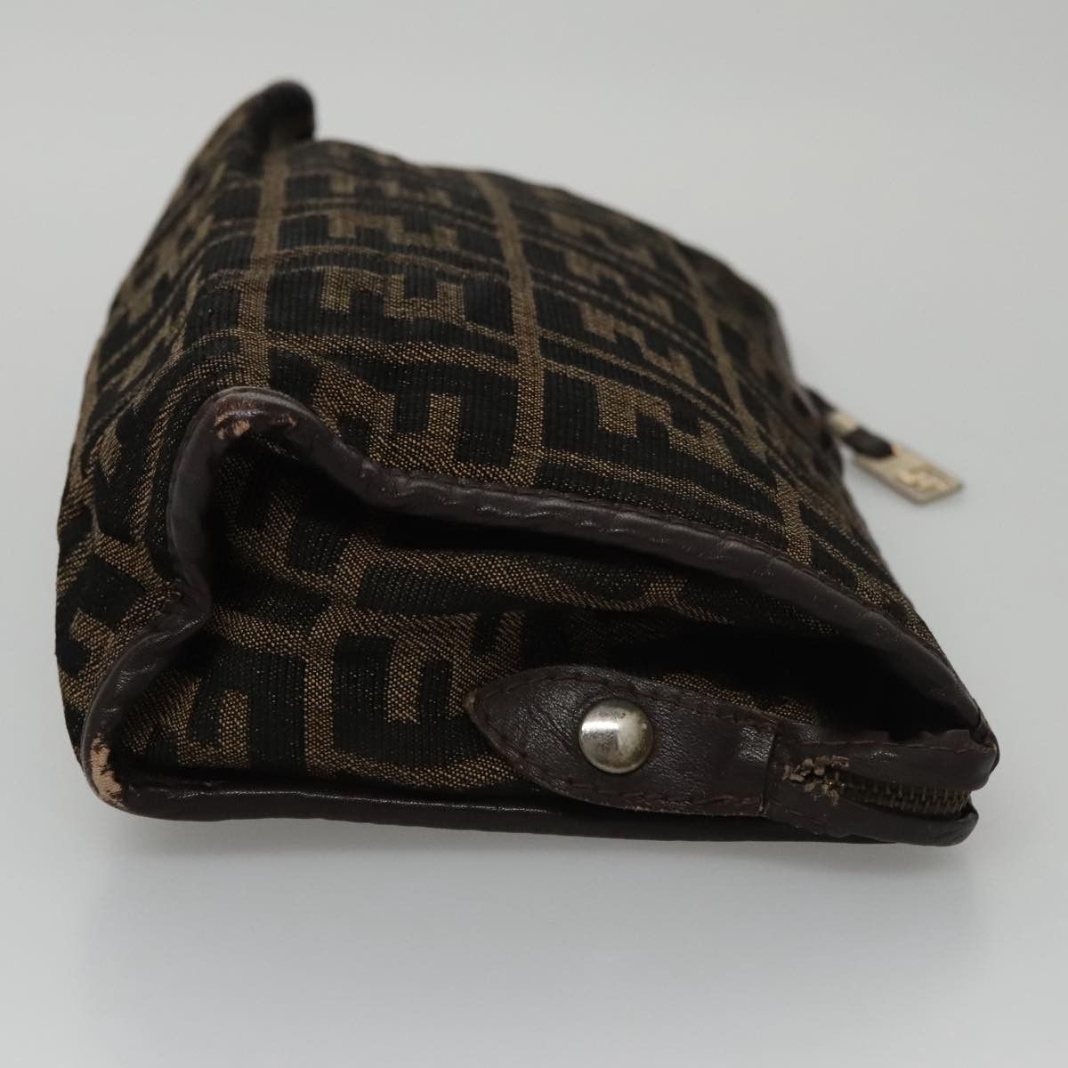 Fendi Zucca Brown Canvas Clutch Bag (Pre-Owned) Size ONE SIZE - 3 Thumbnail
