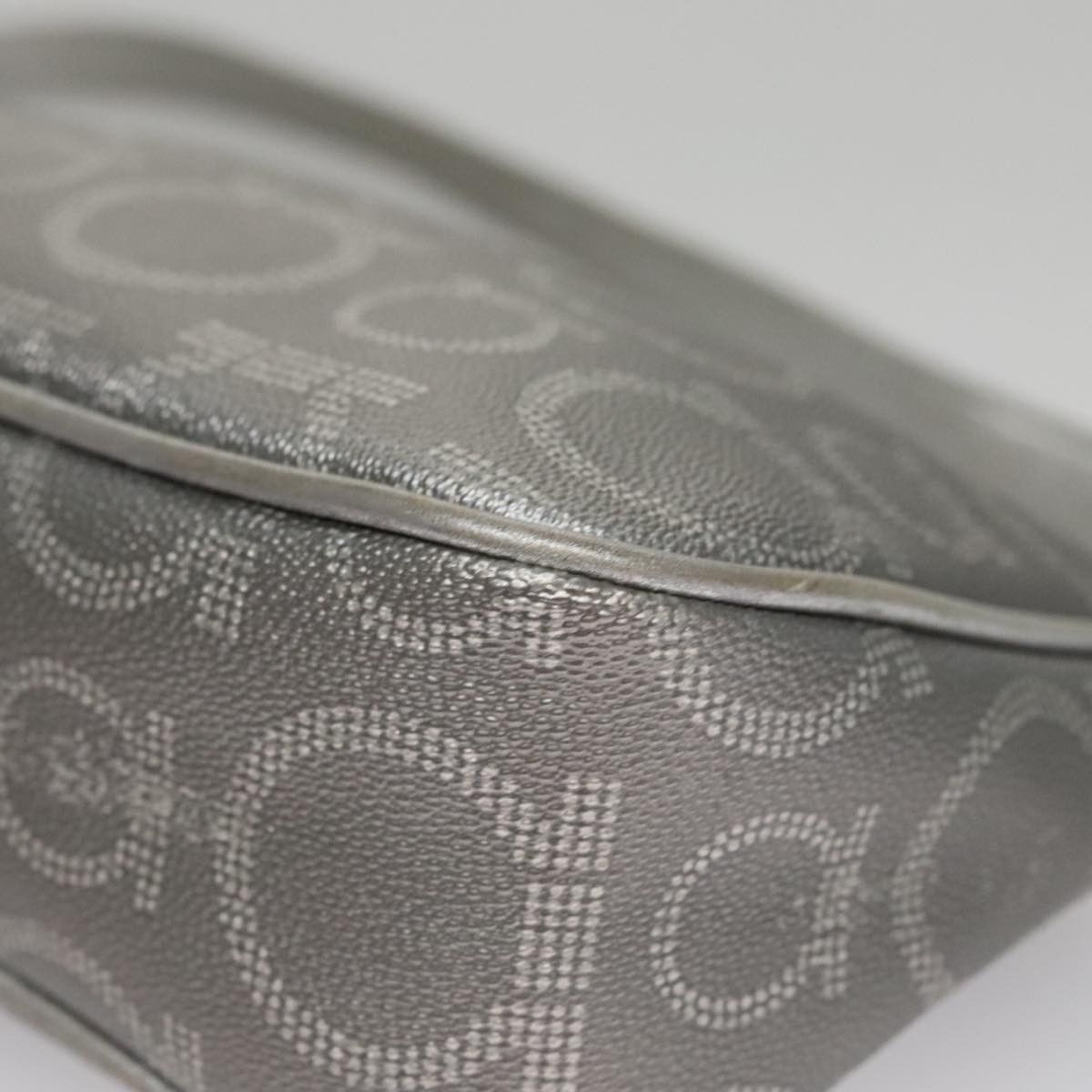 Salvatore Ferragamo Gancini Grey Leather Clutch Bag (Pre-Owned) Size ONE SIZE - 7 Thumbnail