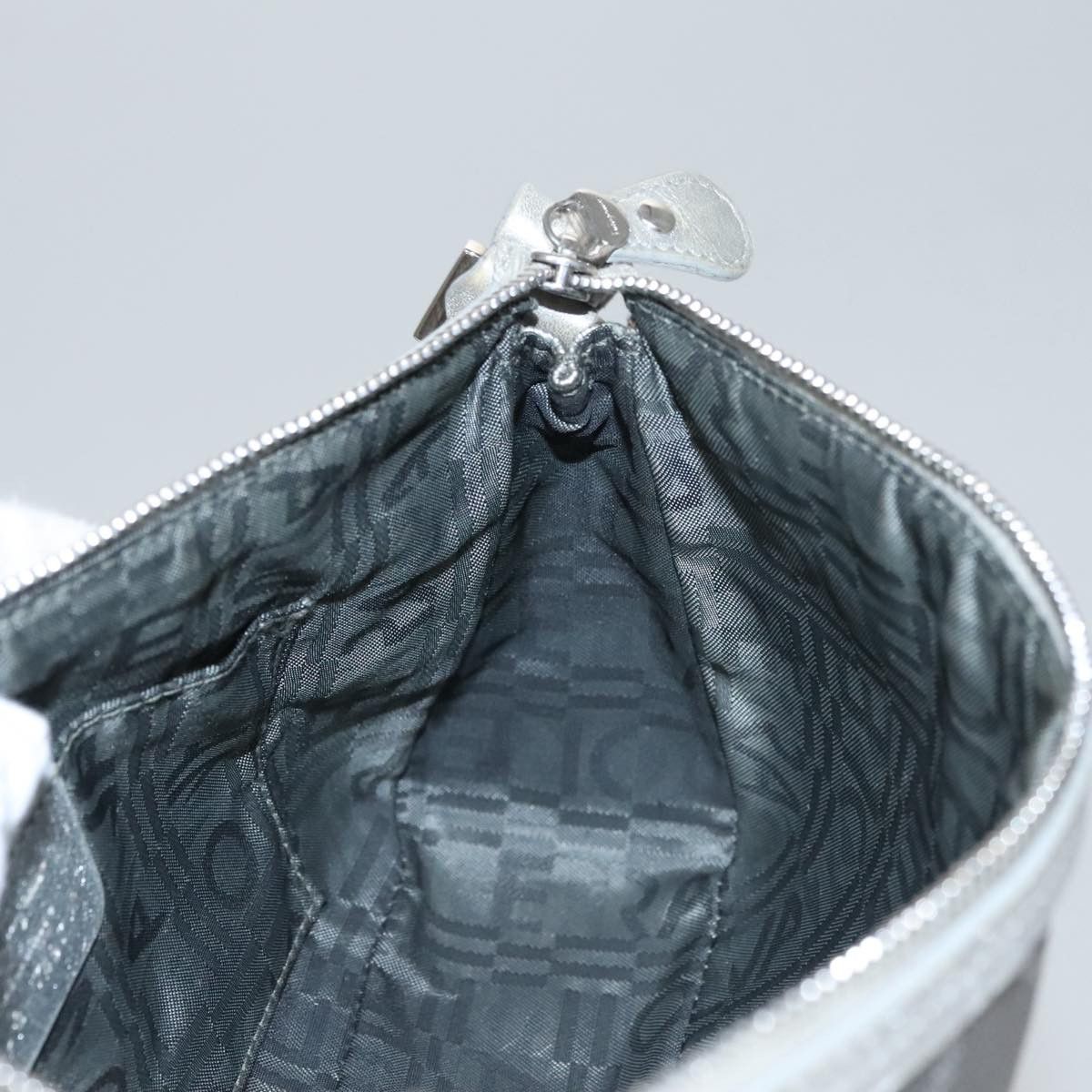 Salvatore Ferragamo Gancini Grey Leather Clutch Bag (Pre-Owned) Size ONE SIZE - 18 Thumbnail
