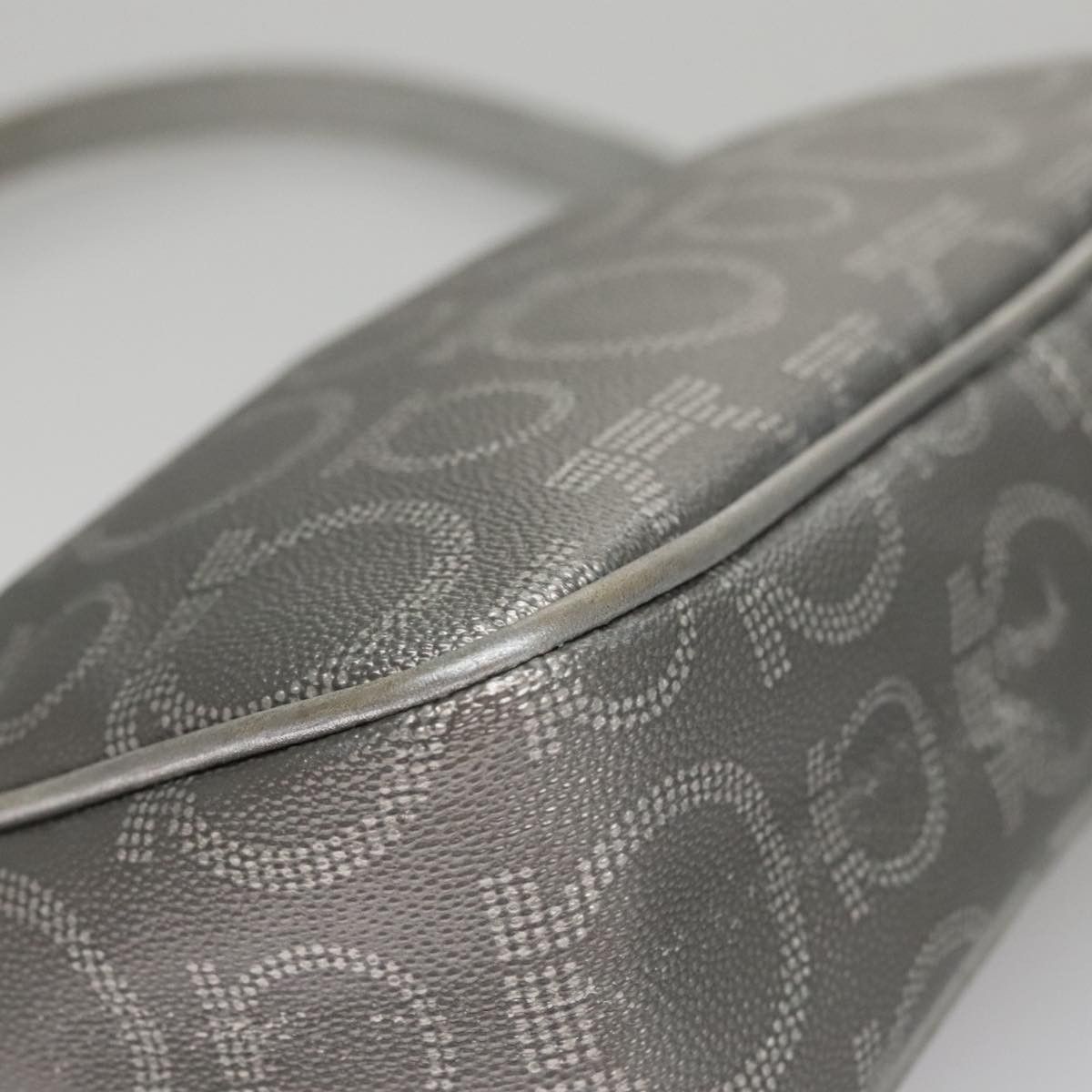 Salvatore Ferragamo Gancini Grey Leather Clutch Bag (Pre-Owned) Size ONE SIZE - 6 Thumbnail