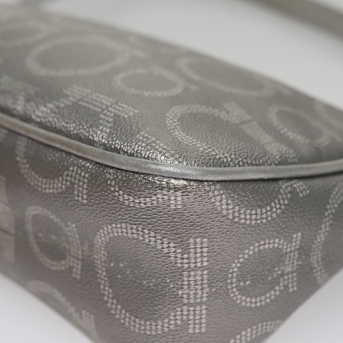 Salvatore Ferragamo Gancini Grey Leather Clutch Bag (Pre-Owned) Size ONE SIZE - 9 Thumbnail