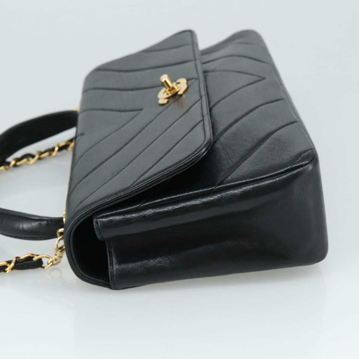Chanel Coco Handle Black Leather Handbag (Pre-Owned) Size ONE SIZE - 4 Thumbnail