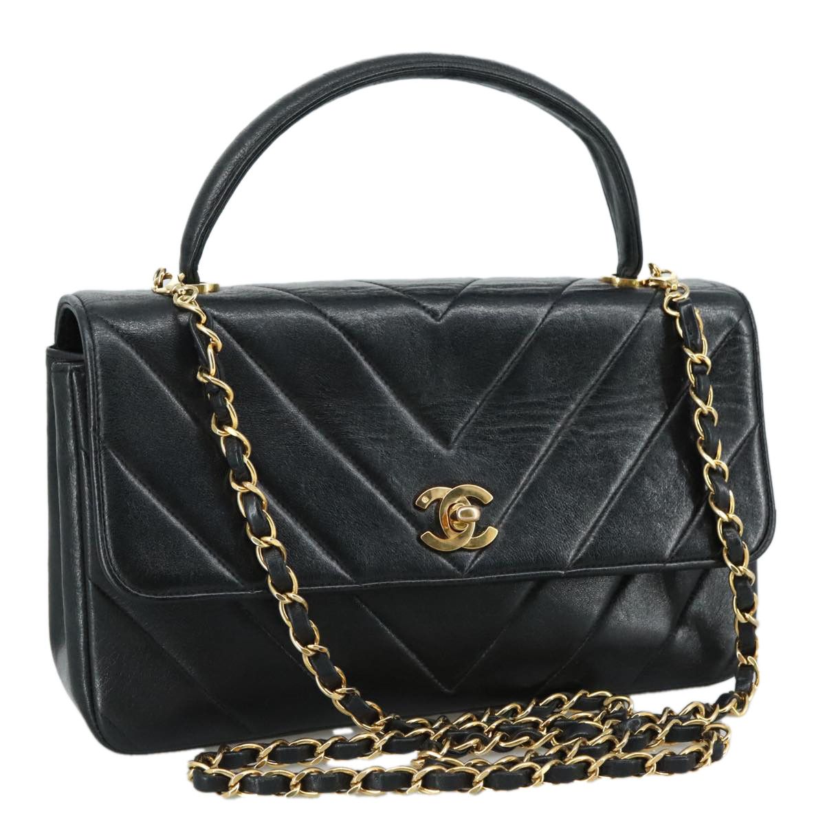 Chanel Coco Handle Black Leather Handbag (Pre-Owned) Size ONE SIZE - 15 Thumbnail