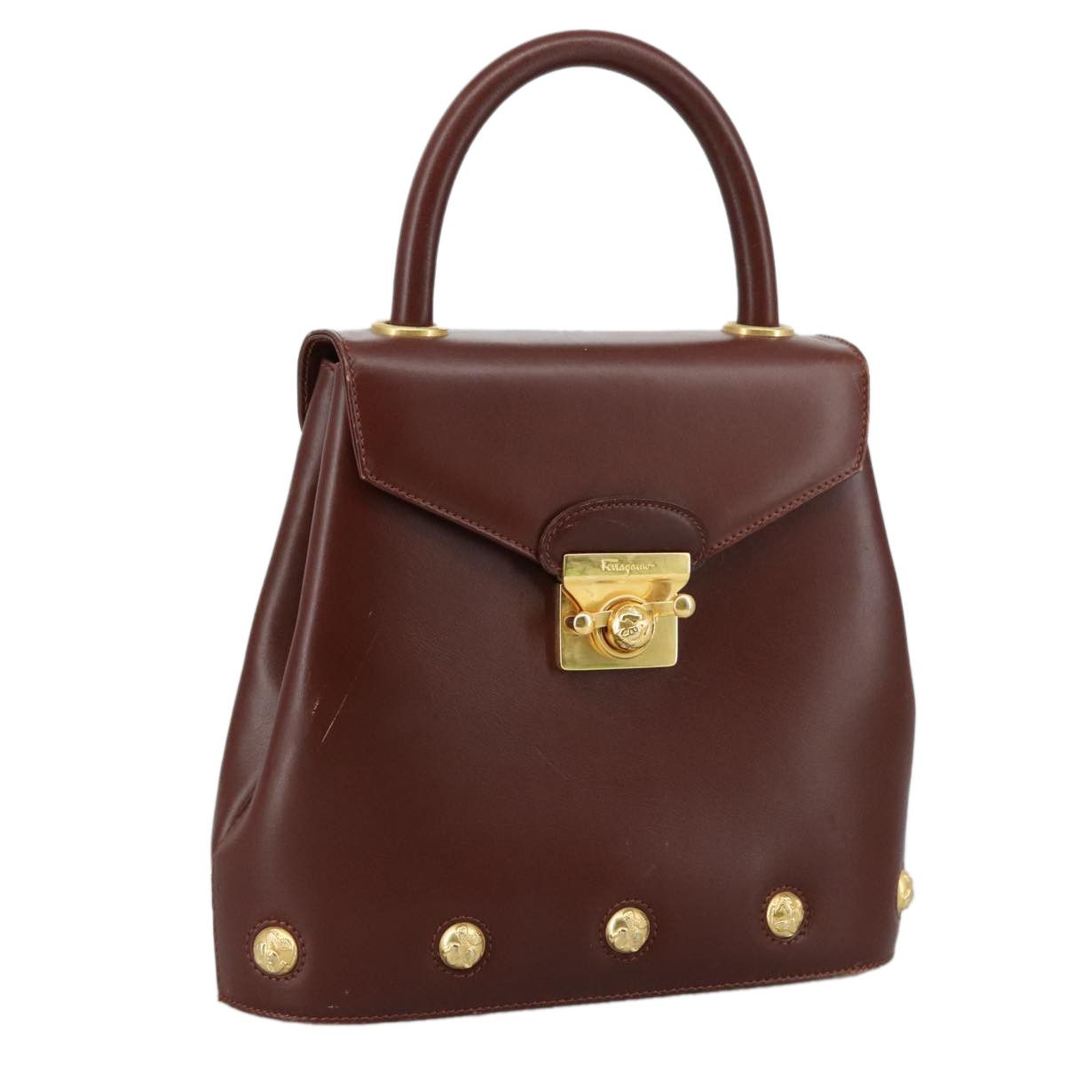 Salvatore Ferragamo Brown Leather Handbag (Pre-Owned) Size ONE SIZE - 15 Thumbnail