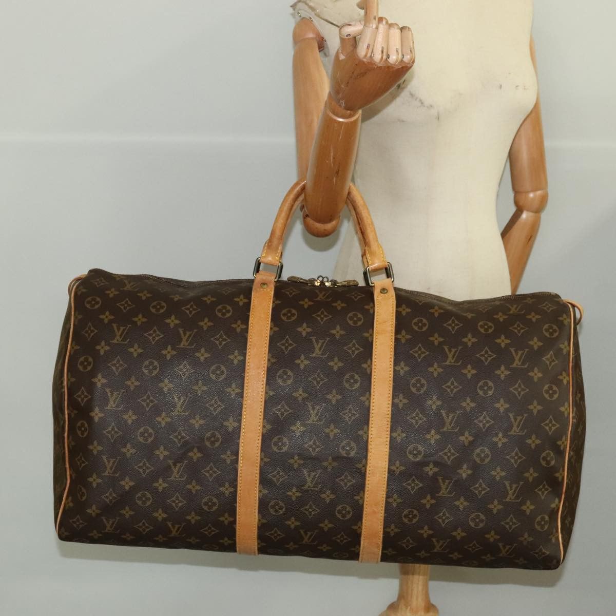 Louis Vuitton Keepall Bandoulière 60 Brown Canvas Travel Bag (Pre-Owned) Size ONE SIZE - 17 Thumbnail