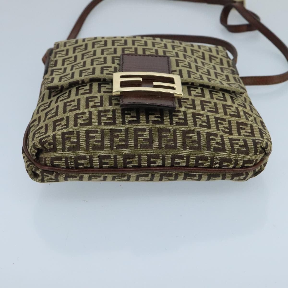 Fendi Zucchino Brown Canvas Shoulder Bag (Pre-Owned) Size ONE SIZE - 18 Thumbnail