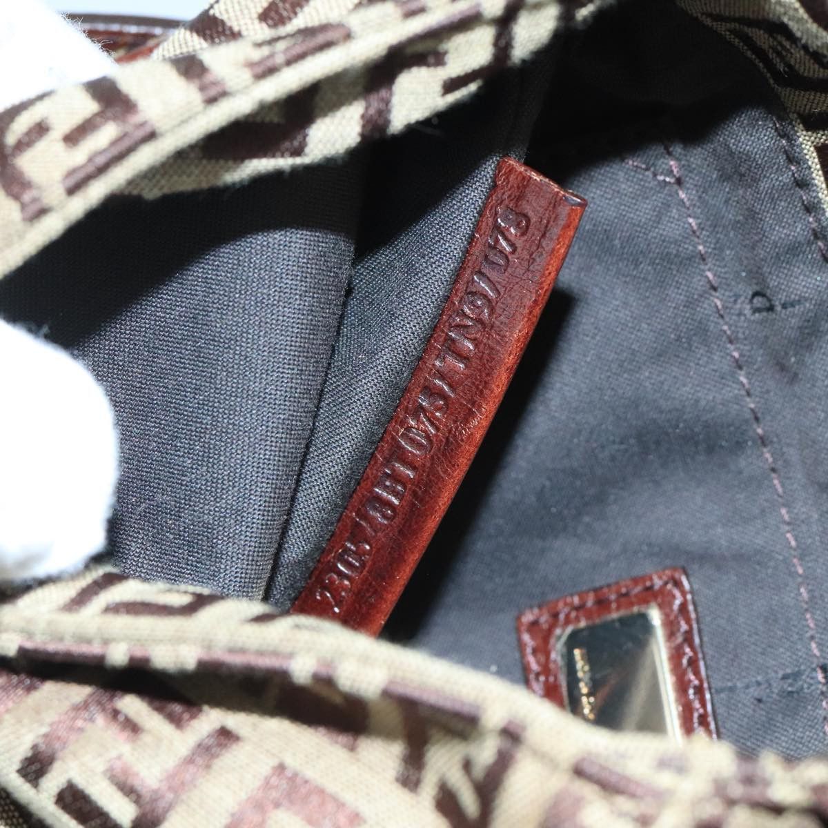 Fendi Zucchino Brown Canvas Shoulder Bag (Pre-Owned) Size ONE SIZE - 14 Thumbnail