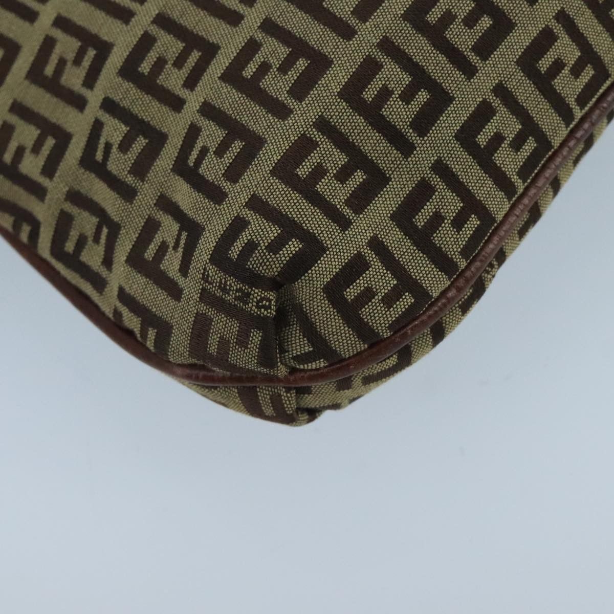 Fendi Zucchino Brown Canvas Shoulder Bag (Pre-Owned) Size ONE SIZE - 8 Thumbnail