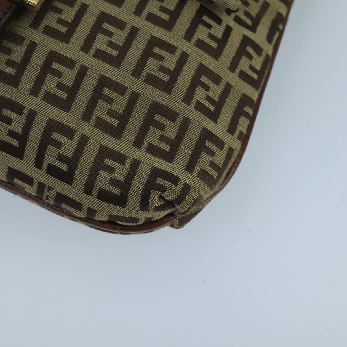 Fendi Zucchino Brown Canvas Shoulder Bag (Pre-Owned) Size ONE SIZE - 6 Thumbnail