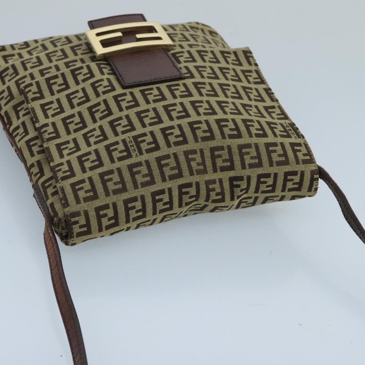 Fendi Zucchino Brown Canvas Shoulder Bag (Pre-Owned) Size ONE SIZE - 5 Thumbnail