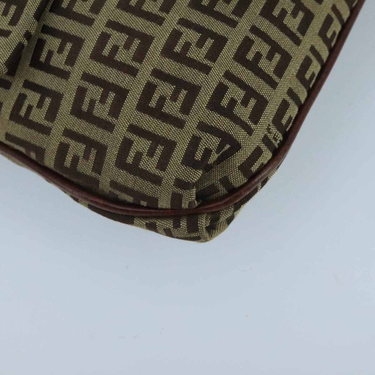 Fendi Zucchino Brown Canvas Shoulder Bag (Pre-Owned) Size ONE SIZE - 7 Thumbnail